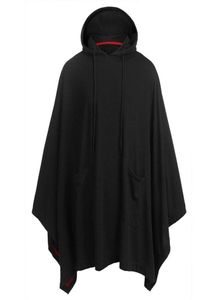 Unisex casual hooded poncho cape cloak modrock hoodie sweatshirt män hip hop streetwear hoody pullover med pocket moletom 206671953