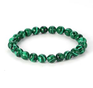 Popularny niebieski Malachite 6 8 10 12 14 mm Men039s i Women039S Moda elastyczna bransoletka1063143