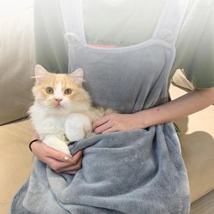 Cat Carriers Soft Apron For Holding Cats Plush Pouch Comfortable Pet Carrier Bag Hugging Suit Kitten Bib Home