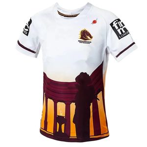 2024 BRISBANE BRONCOS MENS ANZAC RUGBY JERSEY 2023/24 BRISBANE BRONCOS Dimensione della maglia di addestramento indigeno S-5XL