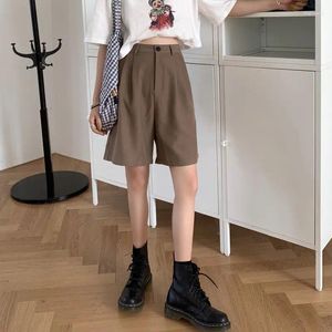 Women's Shorts Summer High Waisted Suit Loose Fitting Sports And Casual Straight Leg Wide Five Division Pants Slimming Women'sShorts