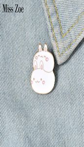 Fat Bunny Enamel Pins Custom Cute Stacked Rabbits Brooch Lapel Pin Shirt Bag Badge Cartoon Animal Jewelry Gift for Kids Friends5999824