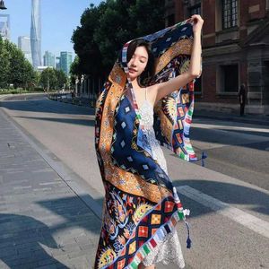 Pev8 Women Beach Wear Hot New 90x180cm Twill Cotton Pareo 2018 Summer Cover-Ups Rectangle Wrap Scarf Swimsuit Bikini Cover Up Autumn Beach Sarong Mats D240501