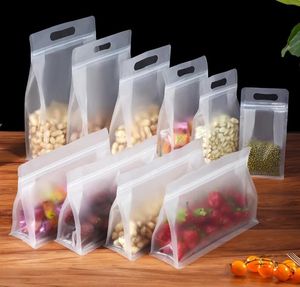 Resealable Transparent Plastic Side Gusset Zipper Bag for Food Sugar Tea Disposable Vegetables Freezer Packaging Bag