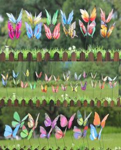 Simulazione farfalla disposizione floreale stick decorazione giardino farfalle bonsai per piante in vaso di mercato decorazioni fiori 73801125