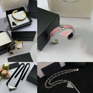 Senaste modeutseende halsband Hot-Selling Triangular Pendant Earrings Designer Gold Armband Jewelry Pendants Sier Chain For Boys Men Women SMEMELLRY Gift