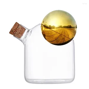 Storage Bottles Coffee Sealed Tank Gold Stoppered Glass Food Grade Japanese Solid Wood Lid Bean Container