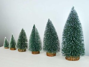 lanserade produkter Tiny Bottle Brush Trees Chile Decor Holiday Village Miniature Putz House Accessories9777989