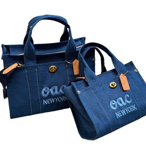 Feld 30 Einkaufsbeutel Designer Handtaschen Geldbörsen WHUNDEN Frauen Schulterfaden Denim Beutel Größe 34 oder 26 cm