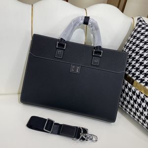 10A High quality High-end men's casual briefcase Designer Men Shoulder Briefcase Black Handbag Luxury Business Man Laptop Bag Messenger Bags 6001-1