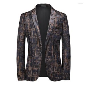 Men's Suits Fashion Boutique Business Blazer Casual Personalized Pattern Design Evening Dress Suit Male Slim Fit Blazers Jacket