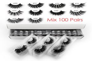 Whole Eyelashes 20304050100 Pairs 3d Mink Lashes Natural Mink Eyelashes Makeup Cilios Dramatic False in Bulk9955557