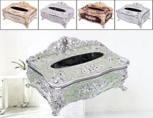 1pc Elegant Gold Tissue Box Cover Chic Serviette Hülle Halter El Home Decor Organizer11661227