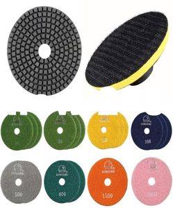 18 pcs Flexible diamond polishing pads buffing sanding tool disc wheel granite concrete wet for disc sander drills Floppy Disks6204452