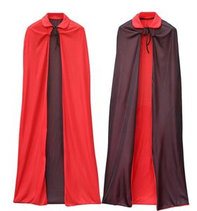 14m Halloween Cloak Cape Witch Wizard Cloaks Capes Black Red Vampire Cloak Cape Halloween Fancy Dress Costume Party Supplies2236560