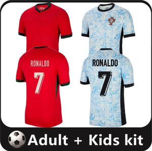 24 25 Portugal B.FERNANDES soccer jerseys 2024 2025 BRUNO JOAO FELIX RONALDO Bernardo Diogo CANCELO football shirt men women player version kids full sets 16-4XL