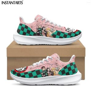 Casual Shoes InstantArts 2024 Running For Women Cartoon Anime Printed Cushion Sneakers Icke-halk slitstarka promenader Zapatillas