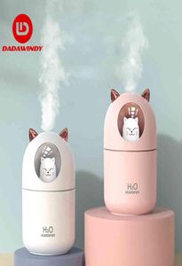 DADAWINDY Portable 300ml Electric Air Humidifier Aroma Oil Diffuser USB Cool Mist Sprayer with Colorful Night Light for Home Car 22525240