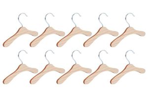 Hangers Racks 10pcs Wooden Pet Apparel Dog Clothing Hanging Rack Silver Wood Color2264420