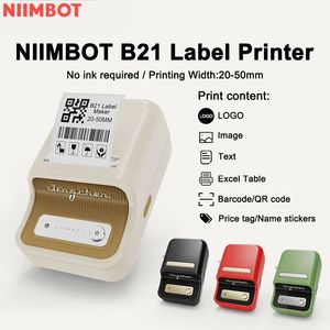 niimbot B21ラベルプリンターポータブルワイヤーレスのBluetoothサーマルラベルメーカーステッカープリンターラベルペーパー240417