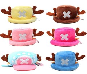 Máscaras de festa Chapéus de anime engraçados Tony Chopper 2 anos depois Cap cartoon japonês Cosplay Plush Winter Hat Women Gifts Hallow8488967