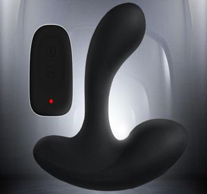 Controle remoto 11 Velocidade Motor duplo Vibratando Silicone Anal Butt Plug Prostate Massager Vibrator Fetish Sex Products Toys for Men M3522739