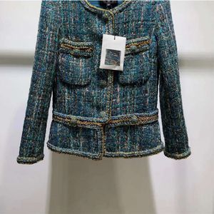 Chan New 2024 Women's Brand Jacket Ootd Designer Fashion Autumn Winter Chains CCC Tweed Coat Leisure Spring Camellia Pattern Coats Overcoat Cardigan Mors 88