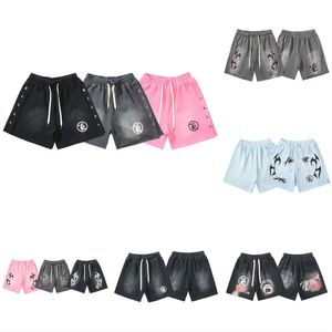 Shorts HellStart Designers Mens Fashion Flame Print Trendy Brand Casual Shorts Beach Split Pants for Men and Women