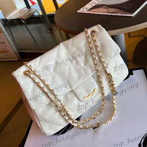 Latest Luxury Designer Calfskin Airport Jumbo XL Shoulder Bags Black White Color Gold Chain Handbags With Letter Large Capacity Zipper Pouch Quilted Purse 32CM