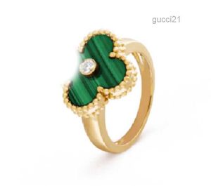 Anello di trifoglio anelli di nozze con farfalla diamanta classica donna uomo amore oro argenteo cromo San Valentino Madri Gift 5E09