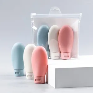 Storage Bottles 3 Pcs Squeeze Bottle Portable Silicone Leak Proof Travel Sample Containers Hair Shampoo Make Up