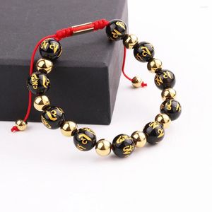 Strand jaravvi di alta qualità in pietra naturale Buddha perle tibetane feng shui macrame amicizia braccialetto uomo regalo