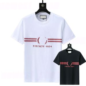 Designer masculino plus size camiseta de camiseta casual cor listrada g clássico de verão marca geométrica letra 1921 impressão vermelha pisca solta tops básicos femininos xxxl 3xl