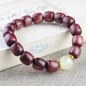 Strand Purple Pear Bracelet Barrel Beads12MMMen's And Women's Wooden Cultural Artifact Beads Single Circle Indonesia Rosewood Like Hain