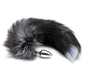 Black Faux Fox Tail Too de sexo adulto Anal Plug Plug Inserir Butt Toy Toy Sex Product R219364822