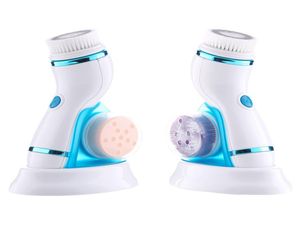 4 in 1 Ultra Electric Facial Cleansing Brush Massager Rechargeable Pore Face Cleaning Device Skin Care Brush for Face C1811141711796