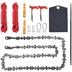 Inch Hand Rope Chain Såg 68 Tänder Folding Pocket Chainsaw Tree Cutting Tool for Gardening Camping Outdoor Survive