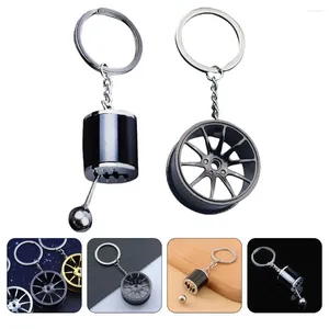 Keychains 2pcs Gear Shifter Keychain Car Schlüsselkette Rucksack Anhängerbeutel Dekoration Versorgung