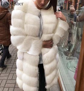 Luxuy Female Outerwear Fake Fur Coat 2020 Winter Autumn White Long Fur Coat Women Ladies Jackets For Women Plus Size 3XL New5424113