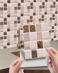 10pcs 3D Self Adsive Mosaic Plain Sticker Kitchen Want Want Stall Sticker Decor9224550