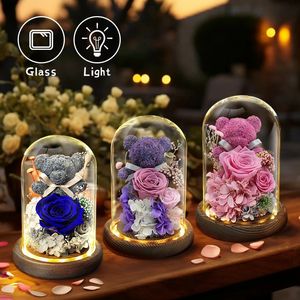 Drop Roses Fresh Flowers для доставки Prime Today Glass Dome Beauty The Beast Rose Day Day Wedding Anniversary 240422