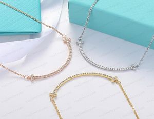 Luxury necklace women stainless steel couple large diamond pendant designer neck jewelry Christmas gift women accessories wholesale with box1912417