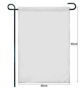3 Layers White Banner Flags Triple Ply With Black Shading Cloth Heat Transfer Double Sides Blank Sublimation Garden Flag 100 Poly5545257
