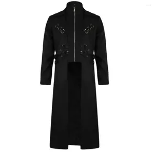 Trench de trincheira casacos longos fantasia medieval renascentista gentlema casaco gótico gótico steampunk vestido de vestuário vintage Menrenaissance punk