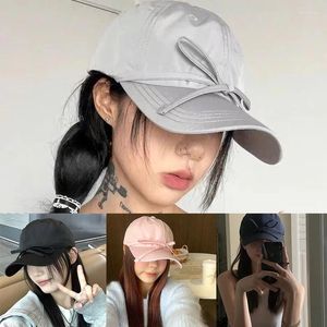 Ball Caps Japanese Cute Sweet Bow Strap Baseball Spring And Summer Sunscreen Korean Version Casual Versatile Women's Sun Hat