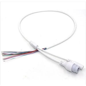 Anpwoo Wysoka jakość 9-pin 9-pinowa moduł IP Network kabel Pigtail 80 cm 1/2/3/6 PoE RJ45 DC12V Zestaw zasilający 4in1 Wodoodporny zestaw