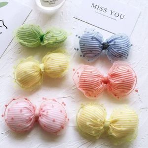 Dog Apparel 2024 Fluorescent Bread Bow Pet Hairpin Comb Handmade Grooming Hair Accessories