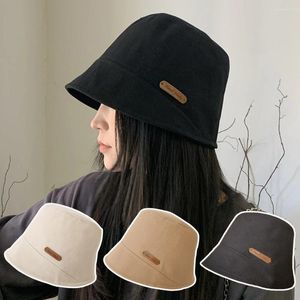 Berets Spring Foldable Sunscreen Bucket Hat для пар унисекс хип -хоп рыбац