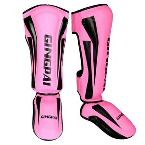 Youth/Adult Kids MMA Boxing Shin Guards Instep Kickboxing Ankle Support Equipment Karate Protectors Sanda Muay Thai Leggings DEO 240422