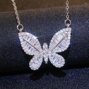 Collane a ciondolo Ins Luxury Graceful Imition Butterfly Collana per donne Triocking Romantico Gioielli delicati